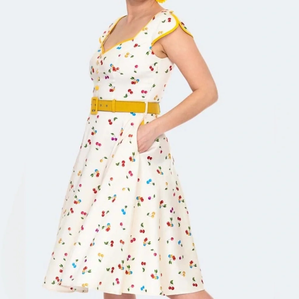 Voodoo Vixen CHERRY CHACHA FLARE DRESS - Picture 4 of 10